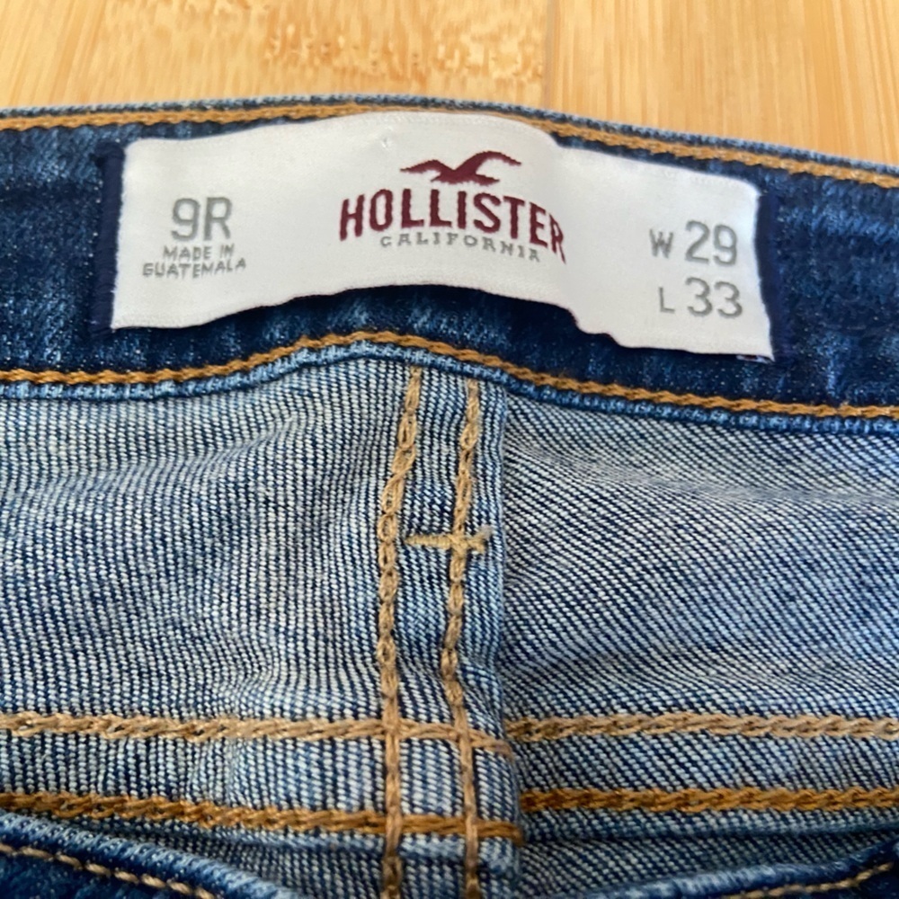 Vintage Y2K Hollister Low-Rise Flare Jeans Dark Wash W29 L33 - Picture 6 of 9